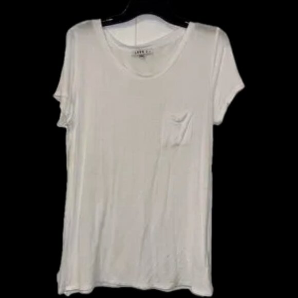 Love J White Crew Neck Tee pocket front cotton modal soft ! - Picture 7 of 9